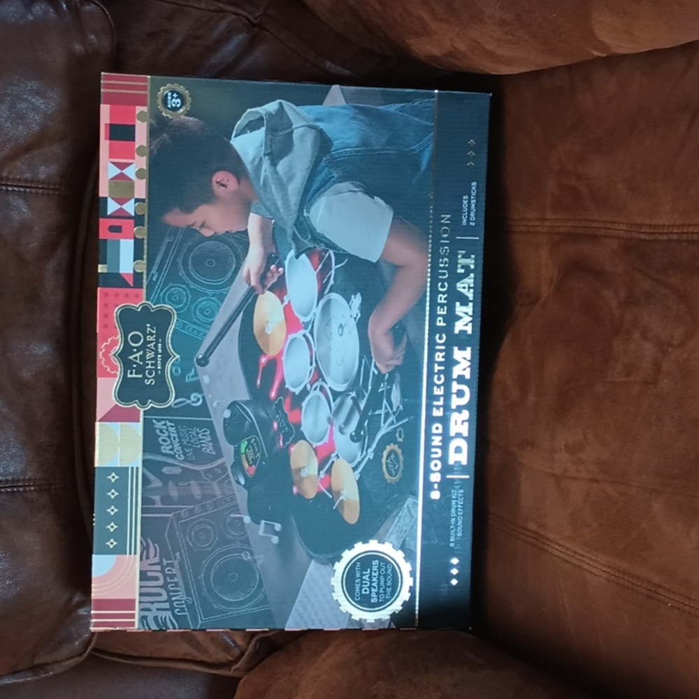 FAO Schwartz 8 Sound Electric Percussion Drum Mat Music Toy NEW Sealed in Box